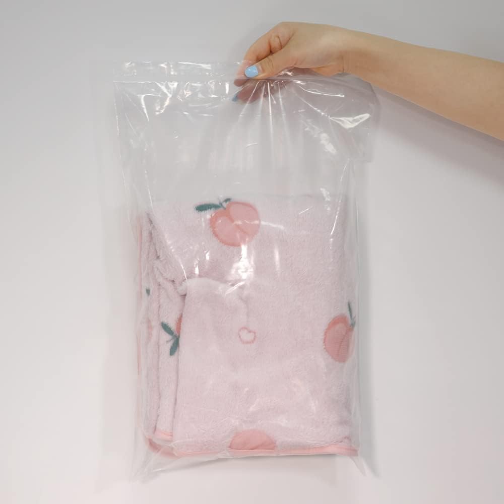 iMailer - 1000 Count - 14" x 20" Large Zip Poly Bags - 2 Mil Clear Reclosable 2 Gallon Zip Bags for Clothing, T-Shirts, Pants