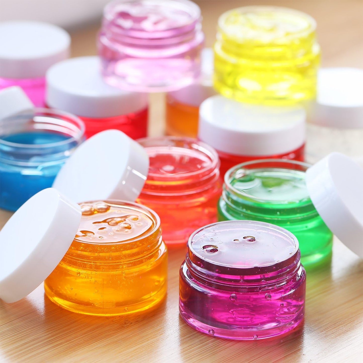 SATINIOR 6 Pack 10 oz Plastic Jars Containers with Lids Wide-mouth Refillable Leakproof Reusable Round Empty Jars for Travel Cosmetic Dry Food Spice Candy Cookie Home Kitchen Organizing(White)