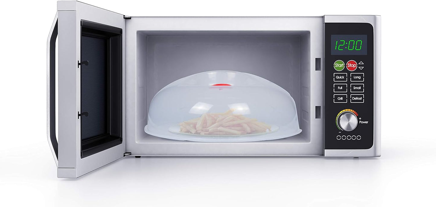 Microwave Cover for Food, Large Microwave Plate Cover Guard Lid with Steam Vents Keeps Microwave Oven Clean, 11.5 Inch BPA Free & Dishwasher Safe-2PCS red