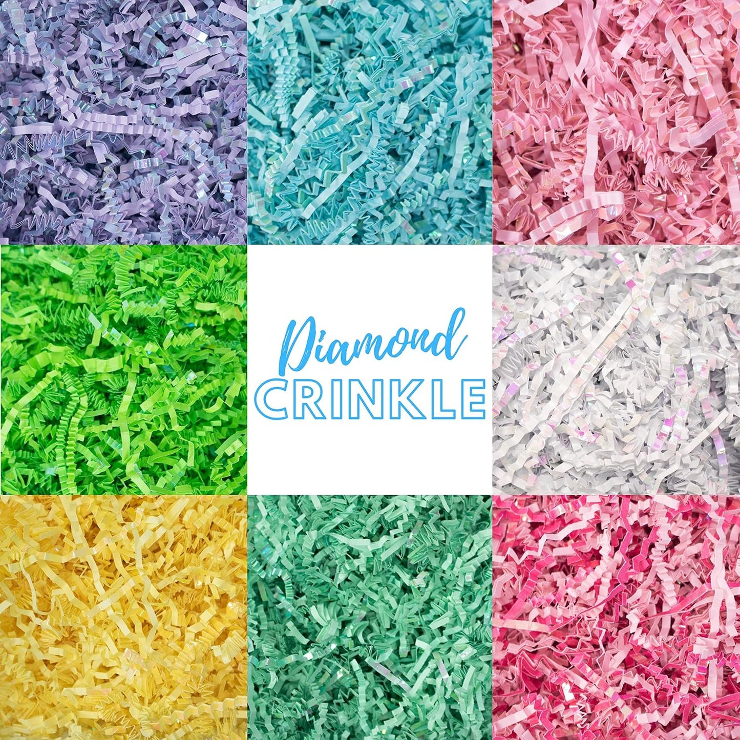 MagicWater Crinkle Cut Paper for Gift Baskets - 2LB - Diamond Lavender - Perfect for Shredded Paper Filler, Basket Filler, Gift Boxes, Bridesmaid Gifts, Halloween Stuffers & More – For All Occasions