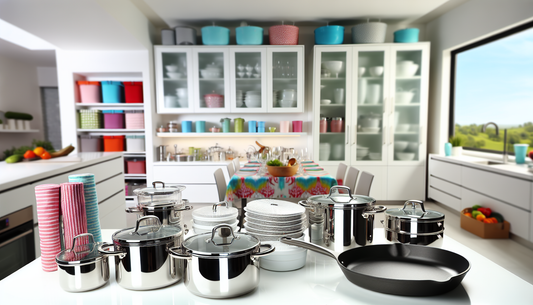 "Elevate Your Kitchen with Cookware, Storage Solutions, and Linens"