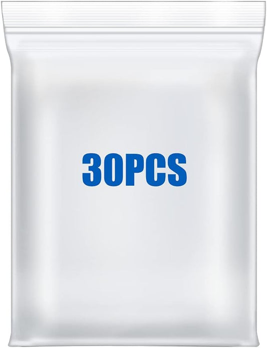13" x 15" Large Thick 2.4 Mil Clear Zip Seal Lock Poly Bags Reclosable Plastic Bags Clothing T-Shirts Shoes Toys Snack Zipper Bag (30 Pack)