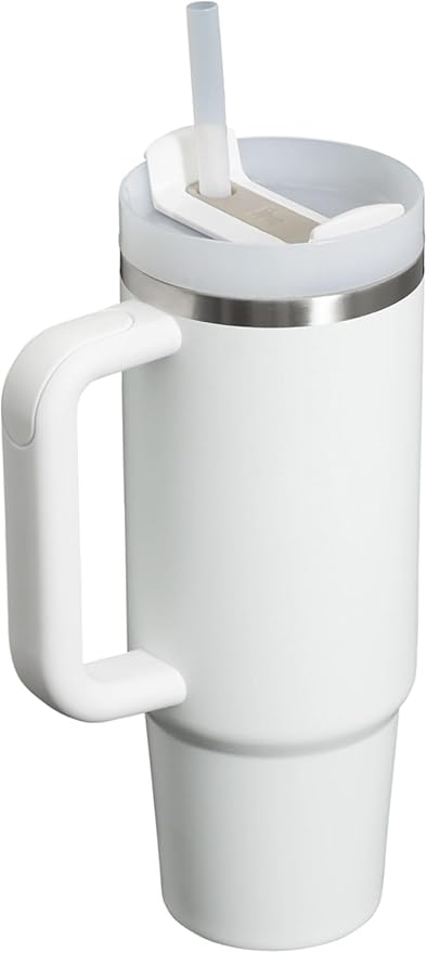STANLEY Quencher H2.0 Tumbler with Handle and Straw 30 oz | Flowstate 3-Position Lid | Cup Holder Compatible for Travel | Insulated Stainless Steel Cup | BPA-Free | Frost