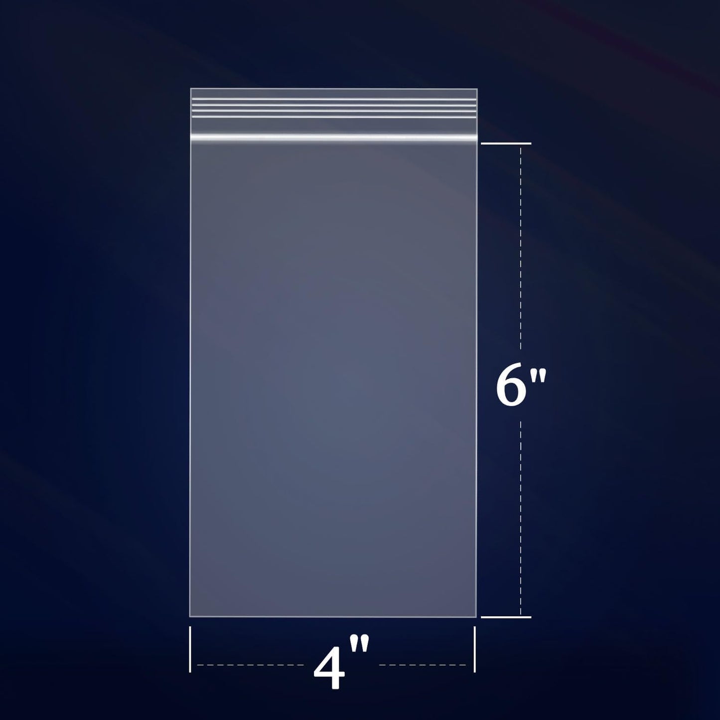 iMailer - 500 Count - 4" x 6" Small Plastic Bags- 2 Mil Clear Reclosable Bags