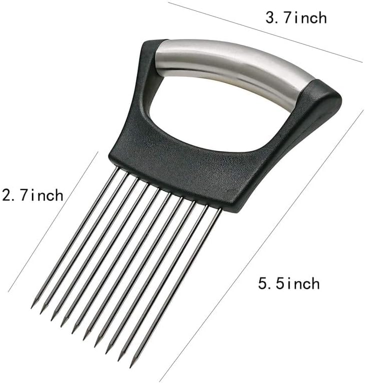 2025 Upgraded Onion Slice, New Stainless Steel Onion Chopper for Slicing, Chopper Slicing Assistant Tool, Cutter for Slicing of Meat, Onion, Potato, Tomato Kitchen Gadgets (3)