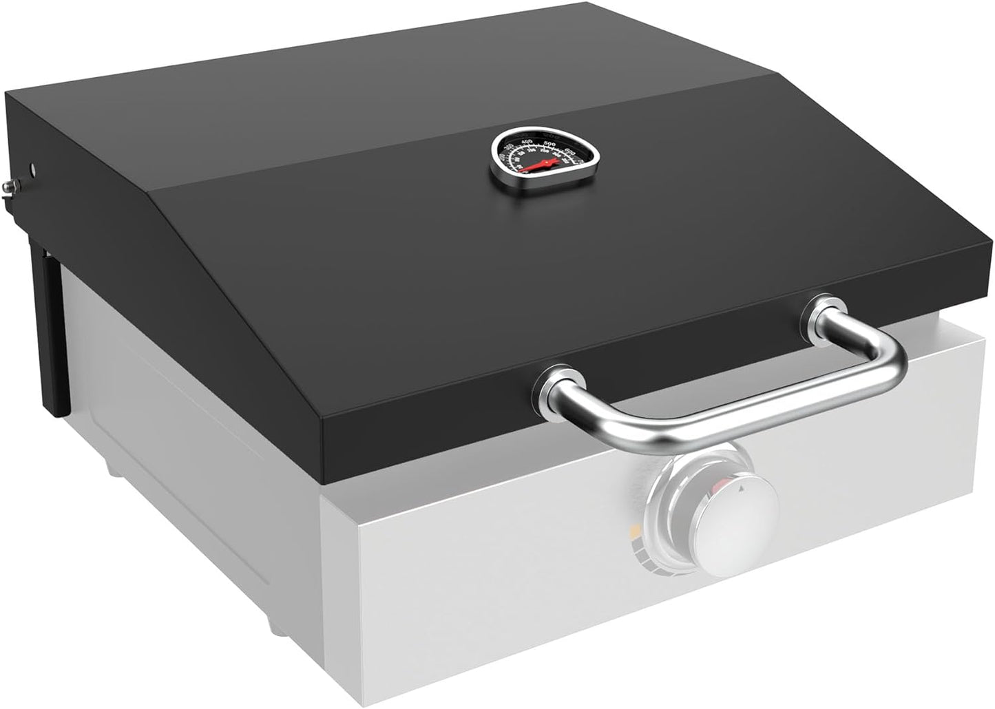 Hard Cover Hood with Temperature Gauge for Blackstone 17 inch Table Top Griddle, Hinged Lid for Blackstone 17" Front or Rear Grease Model, Black