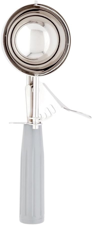 Met Lux 4 oz Stainless Steel #8 Portion Scoop - with Gray Handle - 1 count box