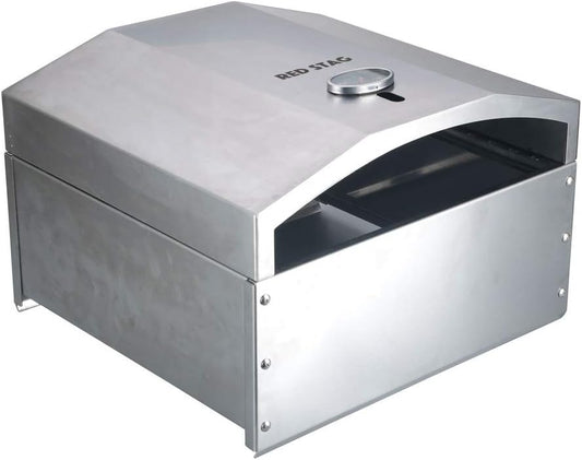 Red Stag Pellet Grill Pizza Oven Attachment Stainless Steel Outdoor Pizza Oven with Pizza Stone Kit Accessory Set for Traeger/Pit Boss/Camp Chef/Embers Wood Pellet Smoker Grills