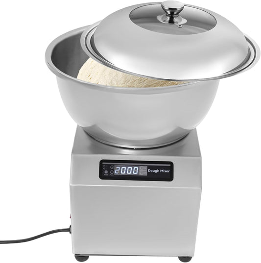 Commercial Dough Mixer Electric, 14Qt 1500W 201 Stainless Steel Large Dough Maker Machine, Heavy Duty Flour Mixing Machine, Bread Mixer for Restaurant School Bakery