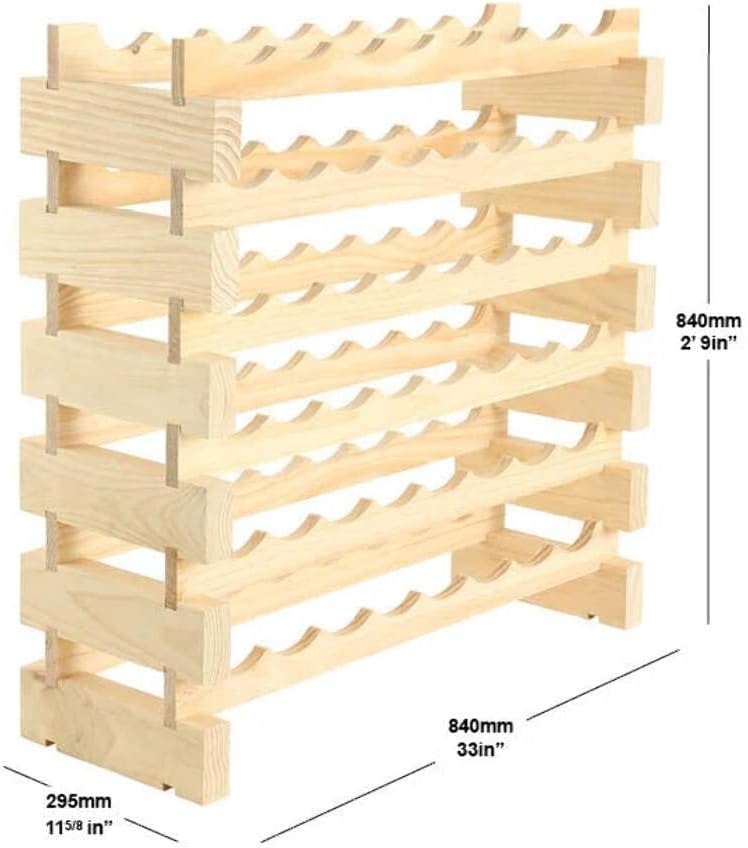 48 Bottle Wine Rack Dark Stain
