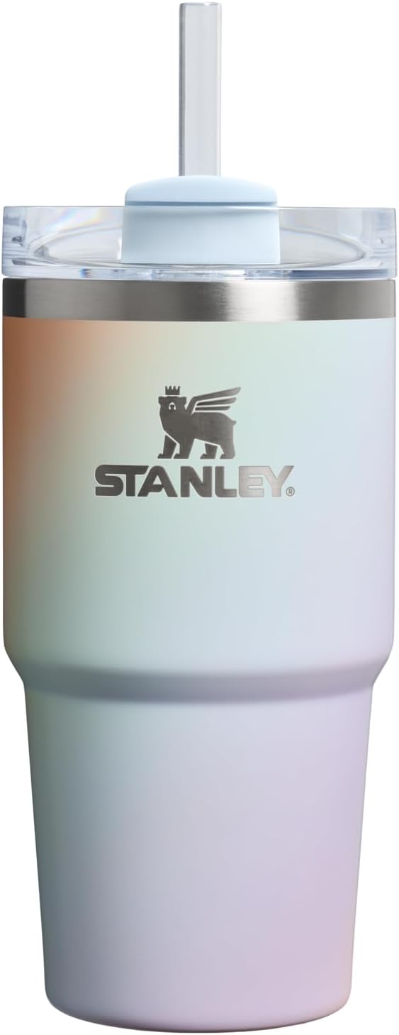 STANLEY Quencher H2.0 Tumbler with Handle and Straw 20 oz | Flowstate 3-Position Lid | Cup Holder Compatible for Travel | Insulated Stainless Steel Cup | BPA-Free | Sunrise Spiral