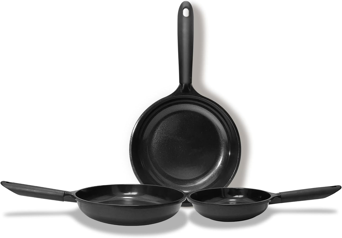 Ceramic Nonstick Frying Pan, Non Toxic Pan for Cooking, 8" 9.5" and 11" Frying Pan Skillet Set PFAS & PTFE & PFOA Free, Dishwasher Safe, Compatible with All Stovetops