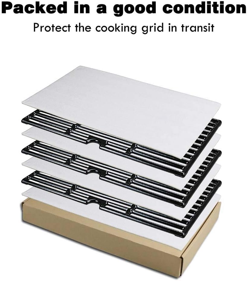 Uniflasy Cast Iron Cooking Grates for Dyna glo DGF493BNP DGF493PNP, Grill Grid Replacement Parts for Kenmore 146.23678310 146.16132110 146.16153110 146.20164510 146.23679310 146.23681310 146.23766310