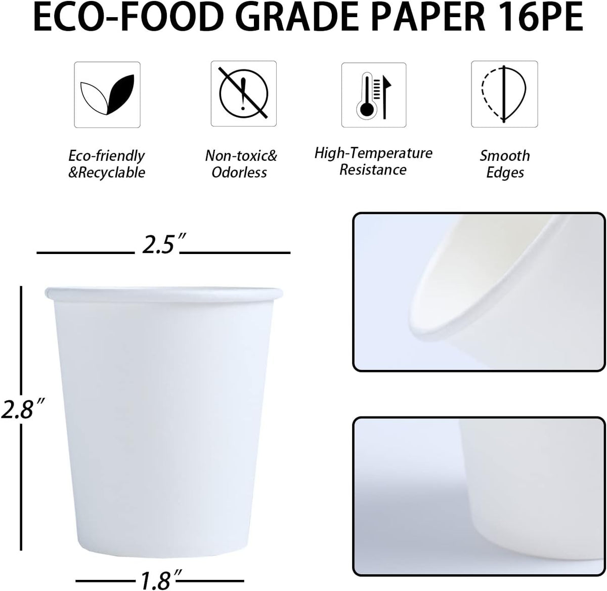Lamosi 300 Pack 5 oz Paper Cups, Disposable Bathroom Cups 5oz Paper, Small Mouthwash Cups, Paper Espresso Cups, Mini Paper Cups for Travel, Party, Picnics, Home