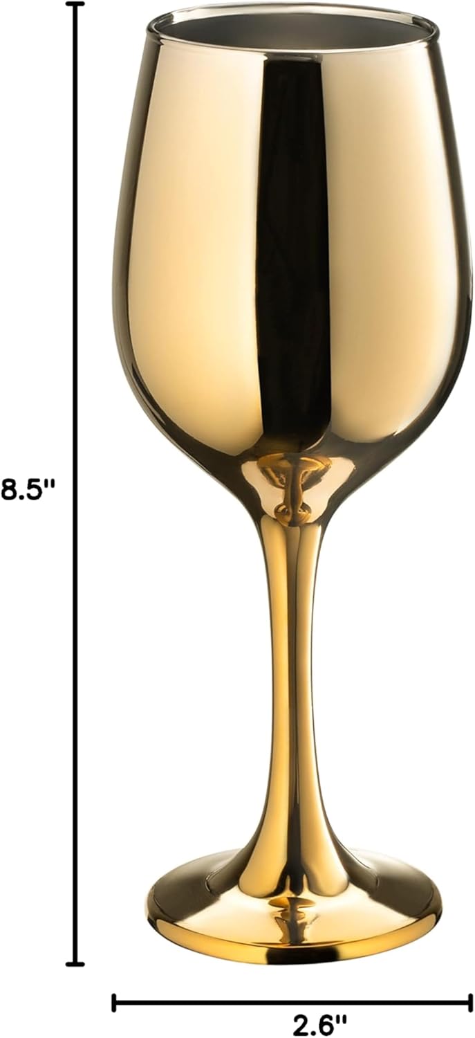 Vikko Décor Wine Glasses, Wine Glass, 14 Oz Fancy Wine Glasses With Stem For Red And White Wine, Durable Wine Glass, Dishwasher Safe, Wine Tasting, Set Of 12