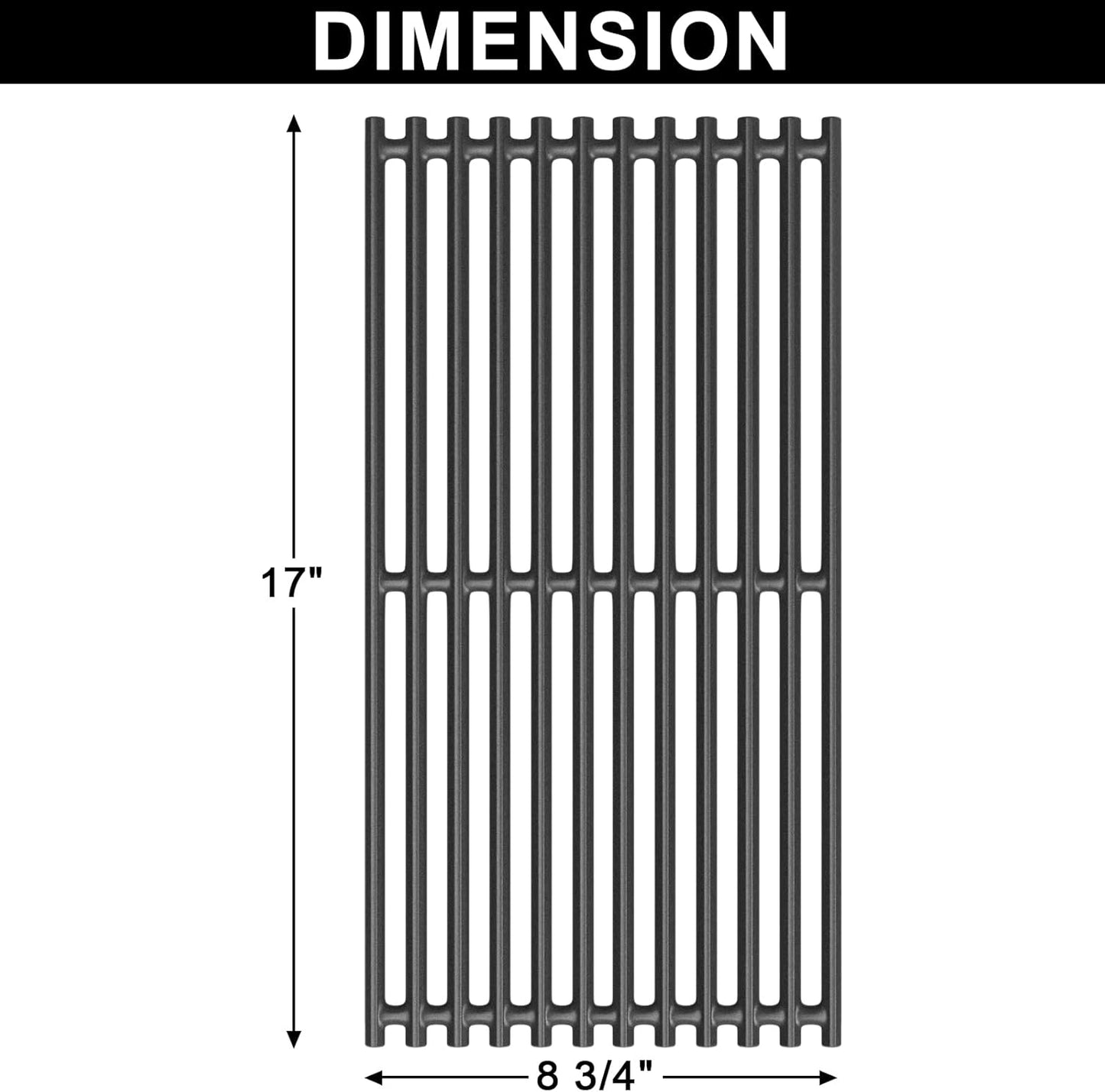 G369-0030-W2 Grill Grates 17 x 8 3/4'' for Charbroil TRU-Infrared 2 Burner Replacement Parts 463675016P1 463644220 463632320 463644220 463675016 463642316 463630021 463660421 463655621 G362-0008-W1