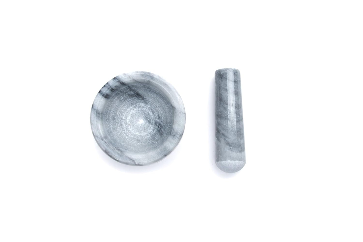 Fox Run Small Marble Mortar and Pestle Set, White, 3.5"