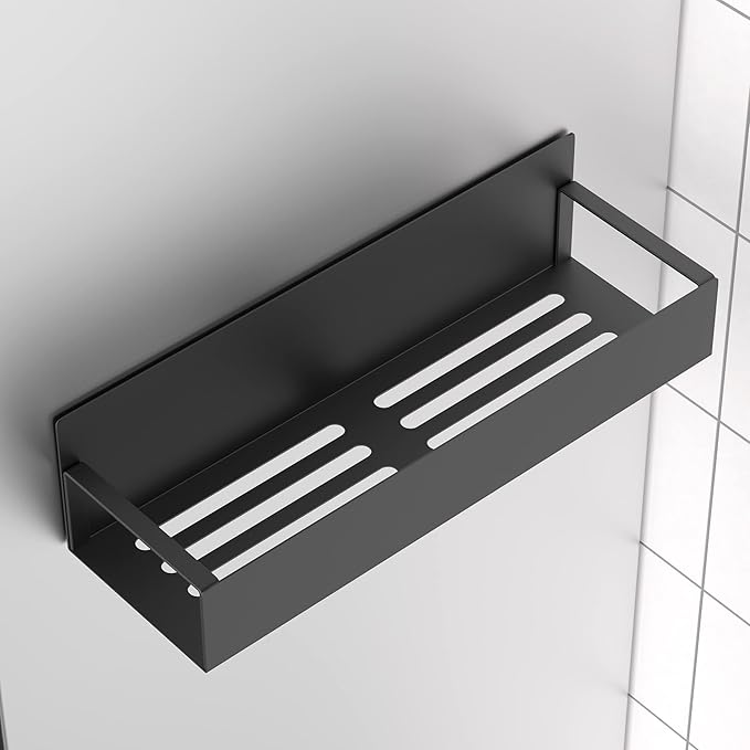2 Pack Magnetic Spice Storage Rack Organizer for Refrigerator and Oven, Matt Black Fridge Organizers and Storage