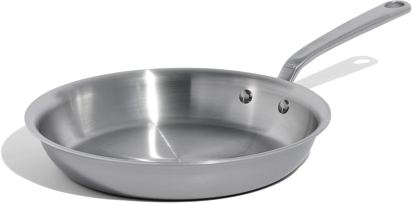 Made In Cookware - 10-Inch Stainless Steel Frying Pan - 5 Ply Stainless Clad - Professional Cookware - Crafted in Italy - Induction Compatible