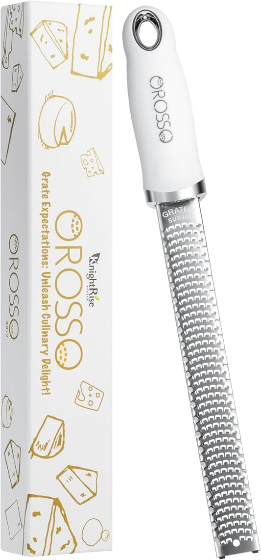 Grater, Lemon Zester Cheese Grater, Cheese Shavings, Parme Cheese, Ginger, Garlic, Zester Grater (white)