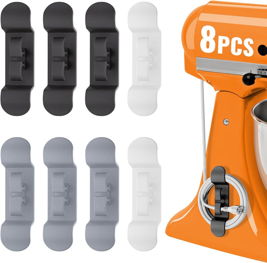 Cord Organizer for Kitchen Appliances, Appliance Cord Organizer, Cord Holder, Cord Keeper, Cord Wrapper for Appliances Stick on Mixers, Coffee Maker, Pressure Cooker (8 Packs)