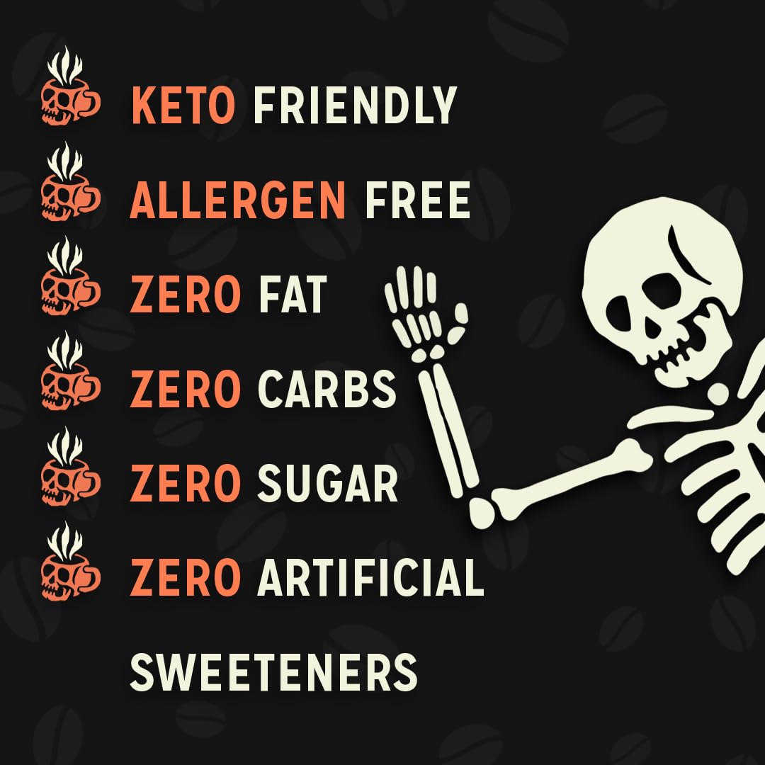 Bones Coffee Company Sweet Tater Swirl, Cinnamon Sweet Potato Flavored Coffee, Medium Roast Low Acid Arabica Beans Compatible with Auto drip and French Press Coffee Maker, 12 Oz Ground