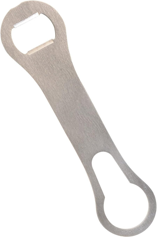 Thirsty Rhino Badak Bottle Opener and Pour Spout Remover, Brushed Silver (Set of 6)