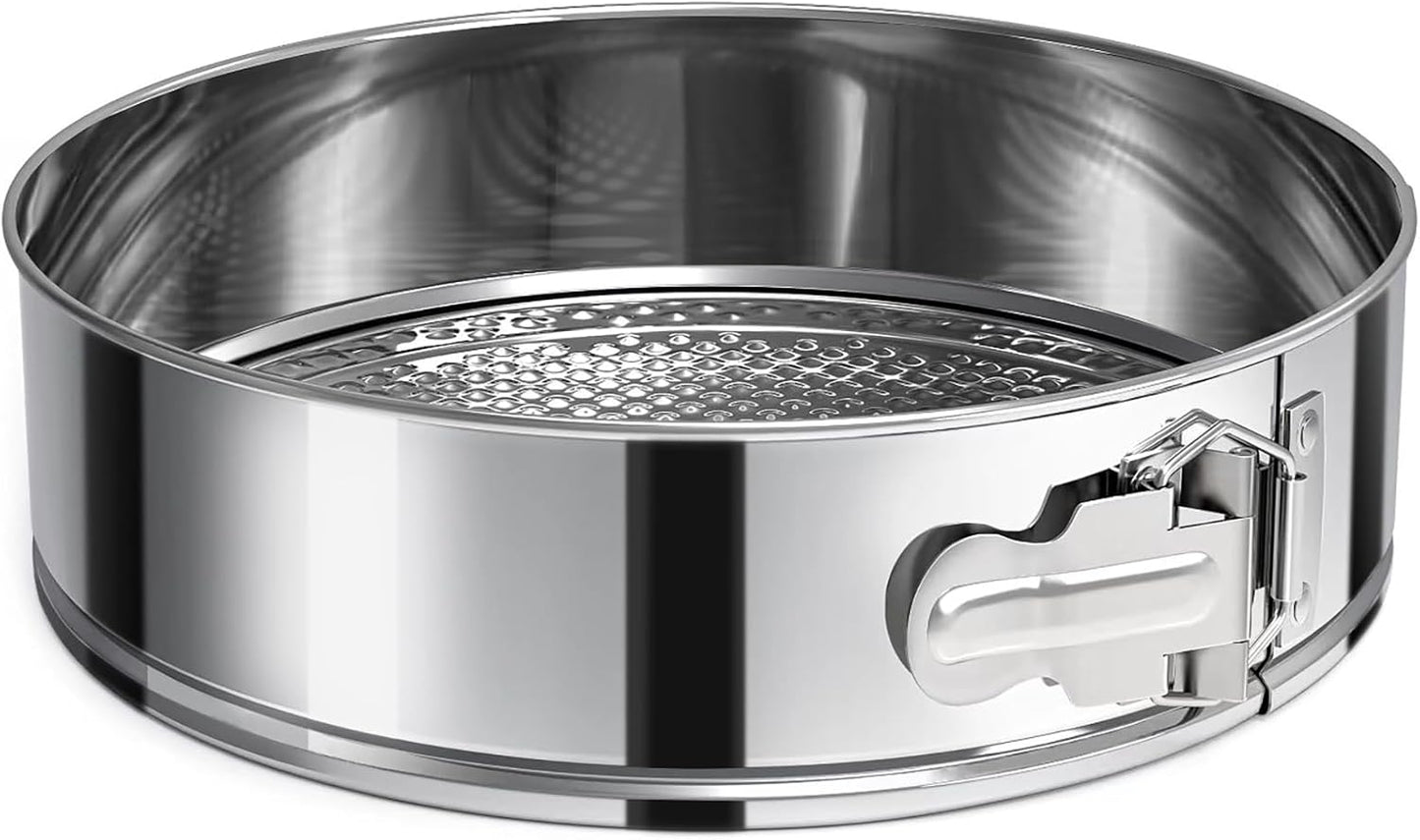 7 Inch Springform Pan 304 Stainless Steel Nonstick Leakproof Springform Cake Pan with Removable Bottom, Round Spring Form Cheesecake Pans