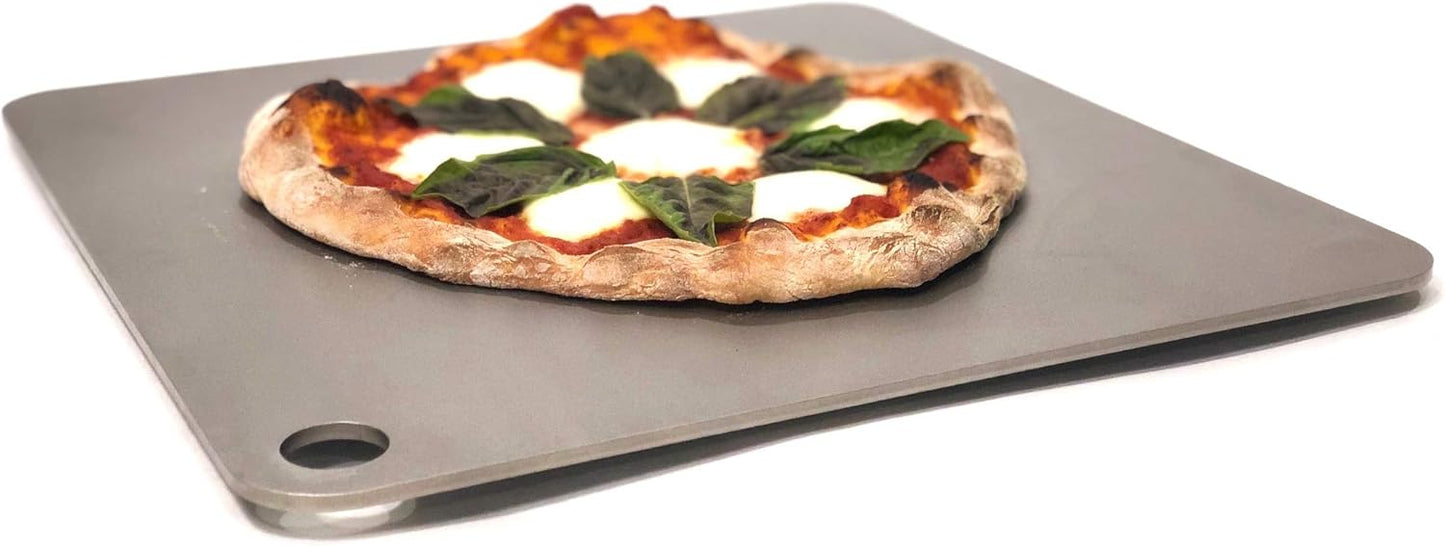 14" by 20" Pizza Steel (3/8" Deluxe Thickness) - Multipurpose Cooking Steel for Ovens & Grills - Made in the USA