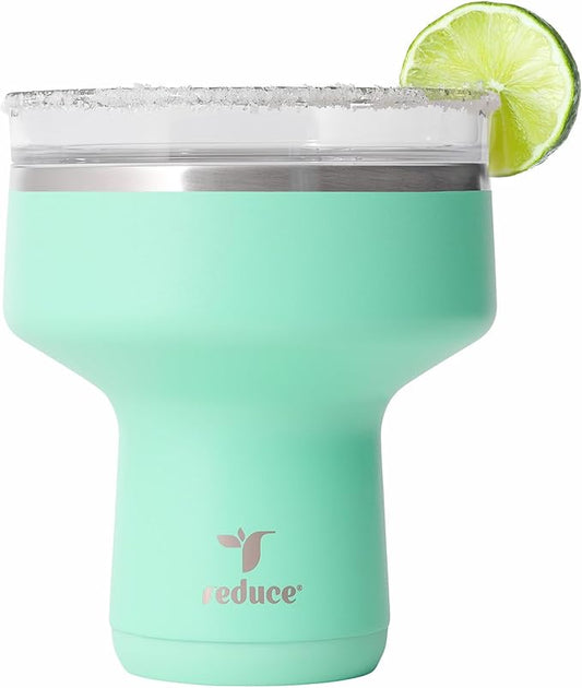 REDUCE Saltini 16 oz Cocktail Tumbler - Insulated Margarita Tumbler with Lid - Keeps Drinks Cold for 10 Hours - 360 Sippable Martini Glass Alternative - Shatterproof, Perfect for Parties - Saltwater