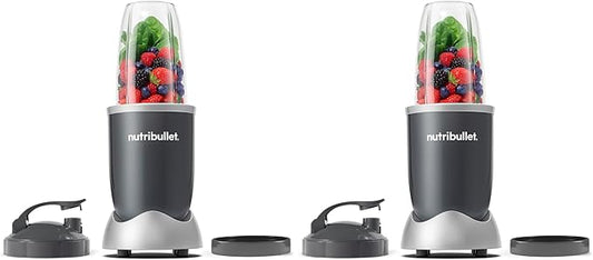 nutribullet Personal Blender,Shakes,Smoothies,Food Prep,and Frozen Blending,24 Ounces,600 Watt,Gray,NBR-0601WM,(Pack of 2)