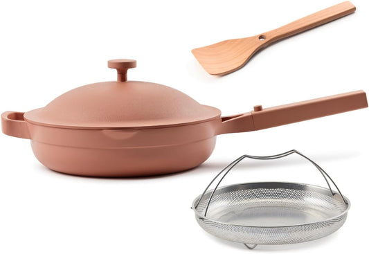 Our Place Always Pan 2.0-10.5” (2.6 Qt) Nonstick, Toxin-Free Ceramic Cookware | Patented 10-in-1 Aluminum Frying & Sauté Pan | Safe for Oven, Induction & All Cooktops up to 450°F | Spice
