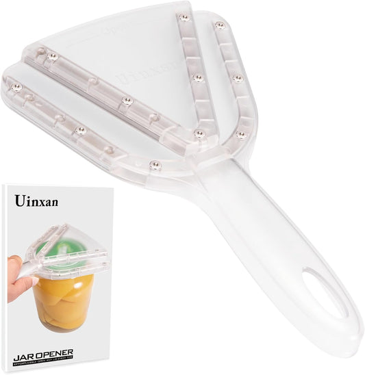 Jar Opener for Weak Hand & Seniors with Arthritis,Easy Twist Off Bottle Caps,Patent | Unique Kitchen Gadgets, Christmas Gifts for Elderly/Women/Men (Transparent)