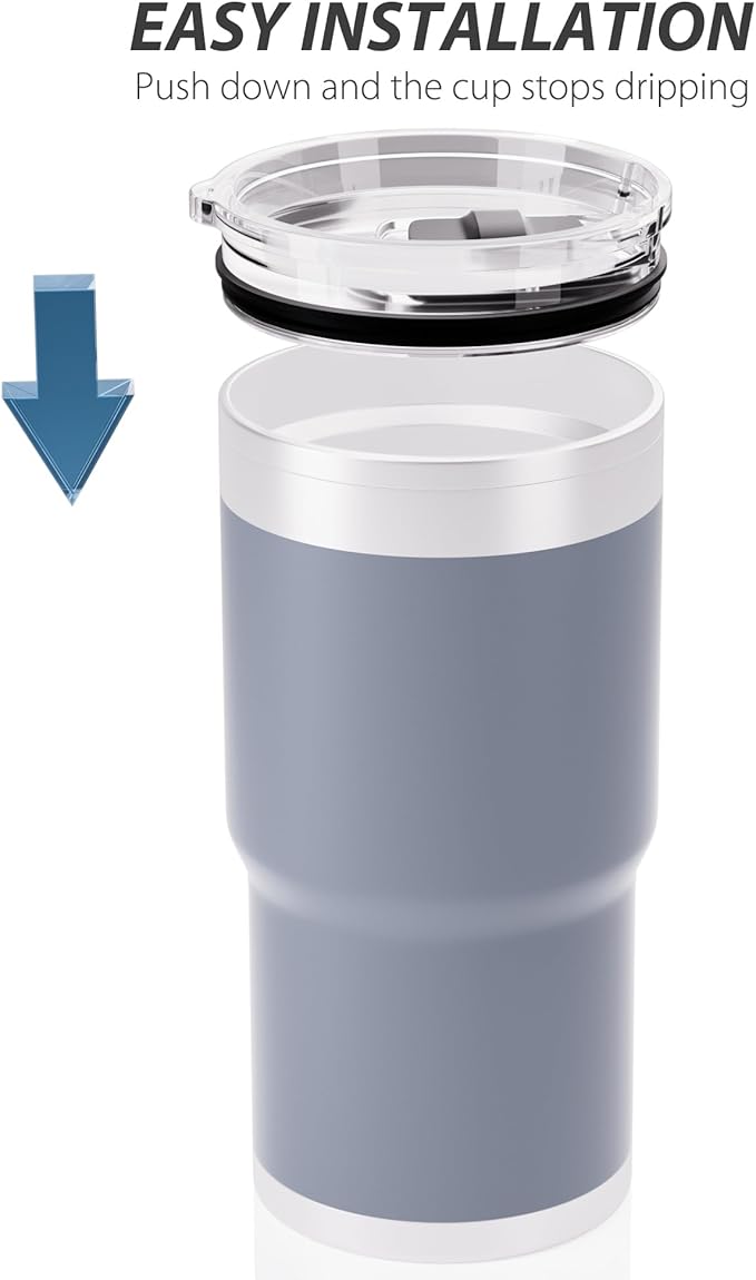 20 oz Tumbler Lid for YETI, 2 Pack Replacement Lids for YETI 20oz Tumbler & 10 oz Lowball, 10 oz Mug, Coffee Cup Covers with Magnetic Slider for Gift, BPA Free