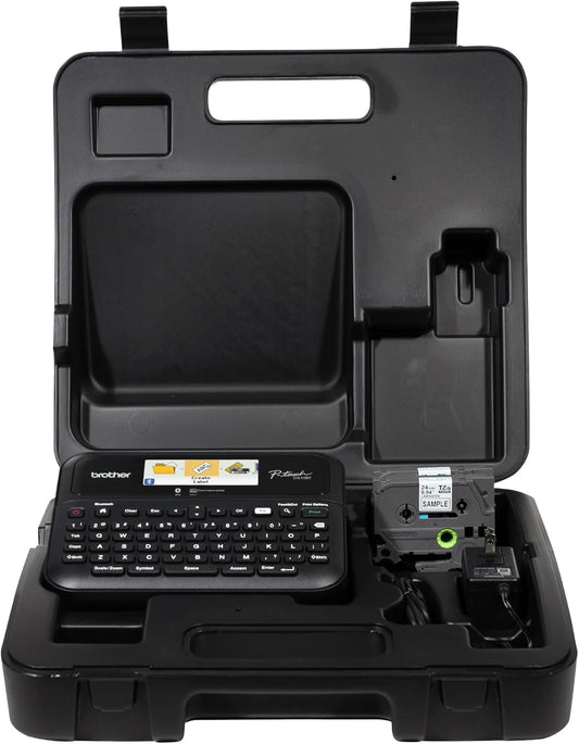 Brother P-Touch PT- D610BTVP Business Professional Connected Label Maker | Connect and Create via Bluetooth® on TZe Label Tapes up to ~1 inch,White