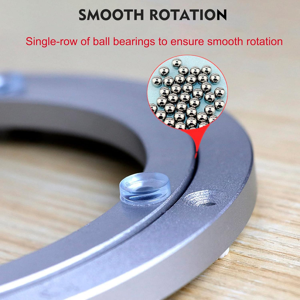 Aluminium Alloy Turntable Bearing, Heavy Duty Swivel Turntable Lazy Susan Rotating Bearing Turntable Round Dining Table Smooth Swivel Plate Hardware (140mm - 5.5inch)