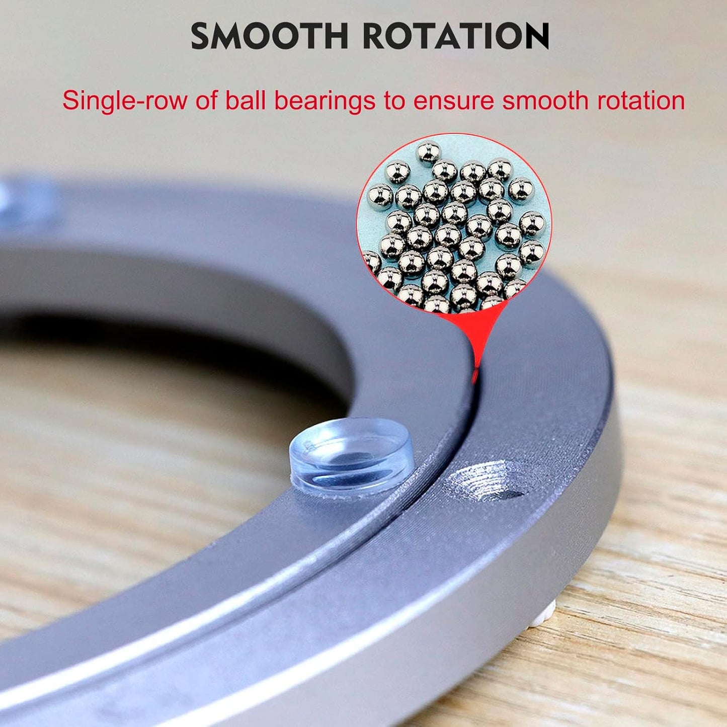 Aluminium Alloy Turntable Bearing, Heavy Duty Swivel Turntable Lazy Susan Rotating Bearing Turntable Round Dining Table Smooth Swivel Plate Hardware (250mm - 10inch)