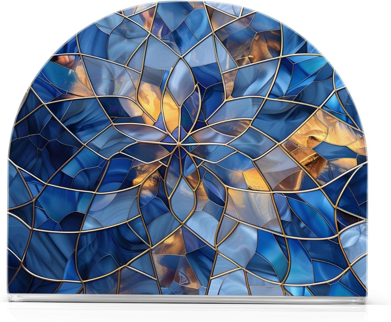 Stained Glass Geometric Pattern Napkin Holder for Table Paper Napkins Holder Acrylic Tissue Dispenser Kitchen Dining Room Bathroom Party Car Decor