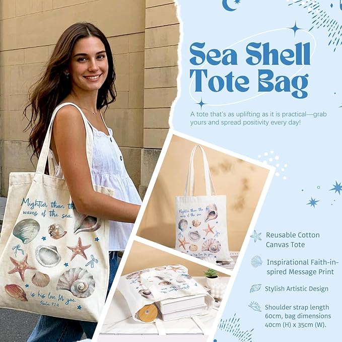 Gifts for Women, 8pcs Ocean Happy Birthday Gifts for Women, Christmas Ideas Inspirational Get Well Soon Gift Baskets Mothers Day Box w/ Seashell Tote Bag for Her Mom Sister Friend Friendship