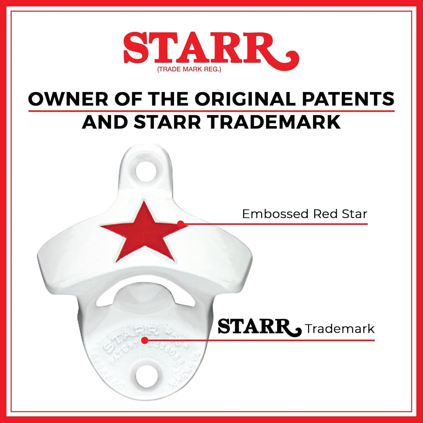STARR "X" Skull & Bones Bottle Opener | Heavy-Duty Bottle Opener Wall Mounted for Home Bar, Man Cave, and Patio | Easy Cap Removal, Black