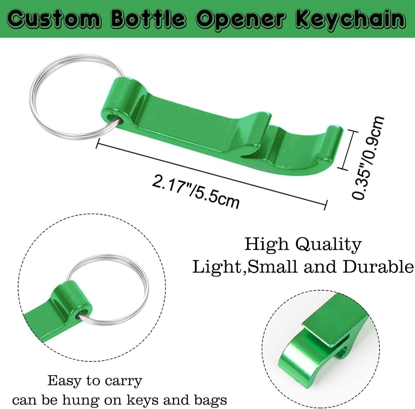 150PCS Personalized Bottle Opener Keychain Bulk Custom Beer Bottle Opener with Logo Text Engraved Wedding Bottle Opener Favors Customized Gifts for Guests Baby Shower Birthday Party-Gold