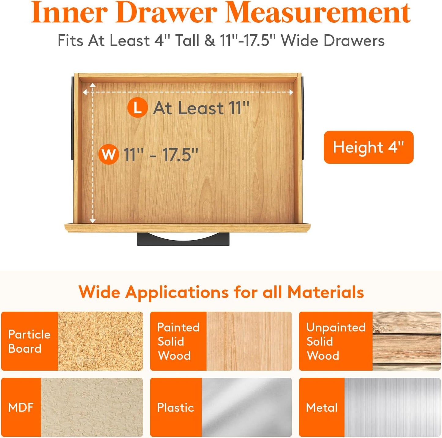 Lifewit 10 Pack Drawer Dividers 4" High,11-17" Adjustable Dresser Drawer Organizers for Clothes, Expandable Dresser Separators in Bedroom/Bathroom/Kitchen/Vanity/Office Organization and Storage, White