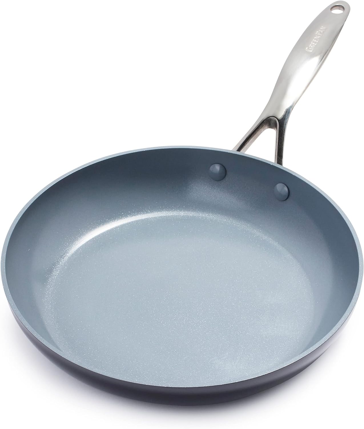 GreenPan Valencia Pro Hard Anodized Healthy Ceramic Nonstick 12" Frying Pan Skillet, PFAS-Free Cookware, Stainless Steel Handle, Induction Suitable, Dishwasher Safe, Oven Safe,