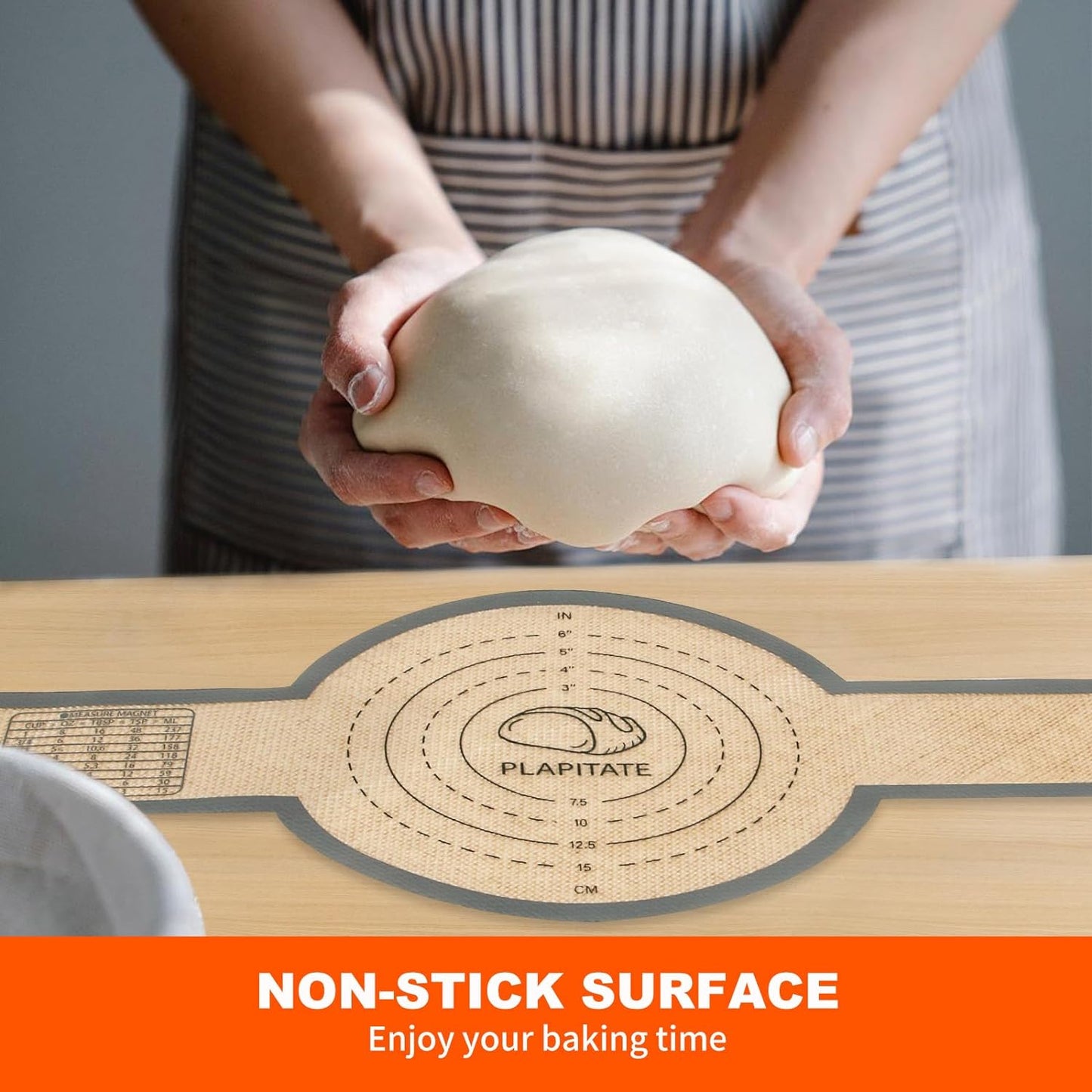 Silicone Bread Sling Dutch Oven Liner, Non-Stick & Easy Clean Reusable Oval and Round Silicone Bread Baking Mat with Long Handles, Easy to Transfer Sourdough Bread - 2 Gray Set