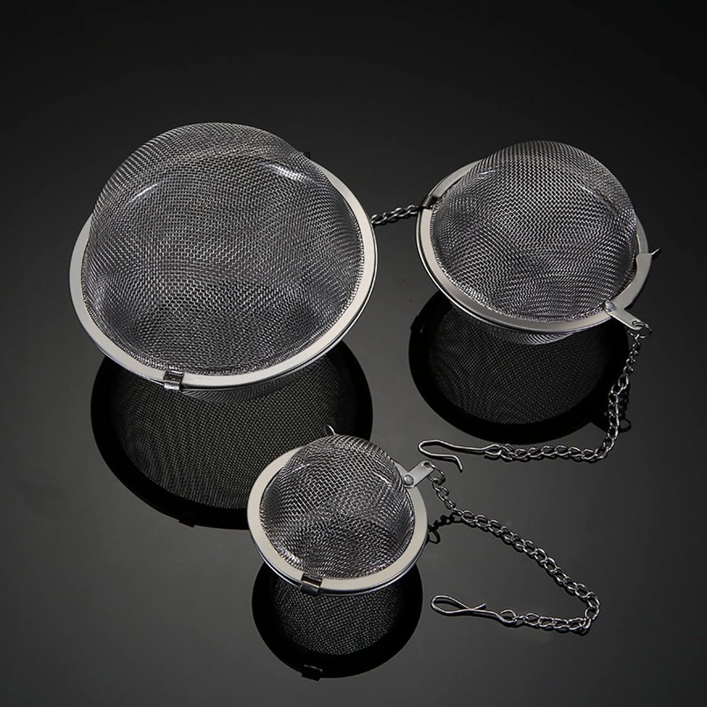 2PCS Tea Infuser, Upgraded 3.5 IN Tea Strainer, Premium Tea Infusers for Loose Tea, Tea Steeper, Tea Ball for Tea Flavoring Herbal Spices Seasonings