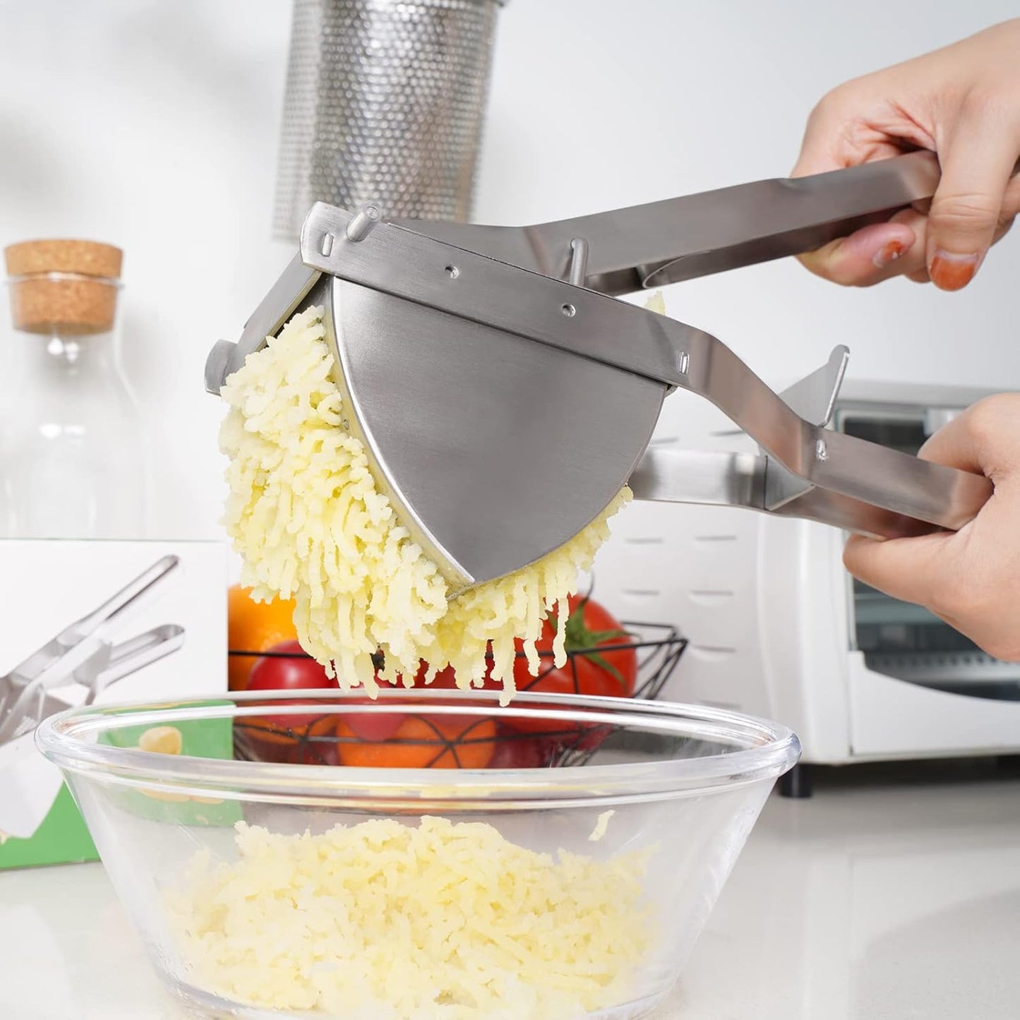 MyLifeUNIT Potato Ricer, Heavy Duty Commercial Potato Ricer and Masher