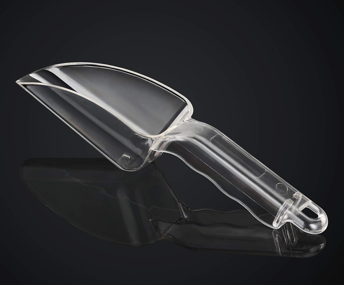 New Star Foodservice 34387 Polycarbonate Plastic Utility Ice Scoop, Clear, 6-Ounce
