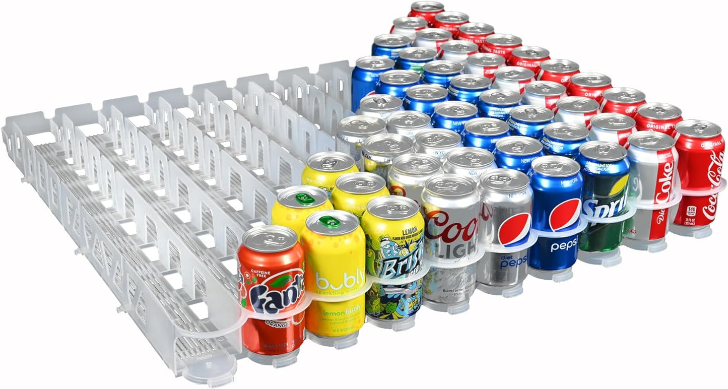 Display Technologies Visi-Slide Gravity Fed Organizer for 12/16oz low ring Beverages on Flat and Angled Shelves in Cold Vaults & Coolers, Drink Organizer (Pack of 2)