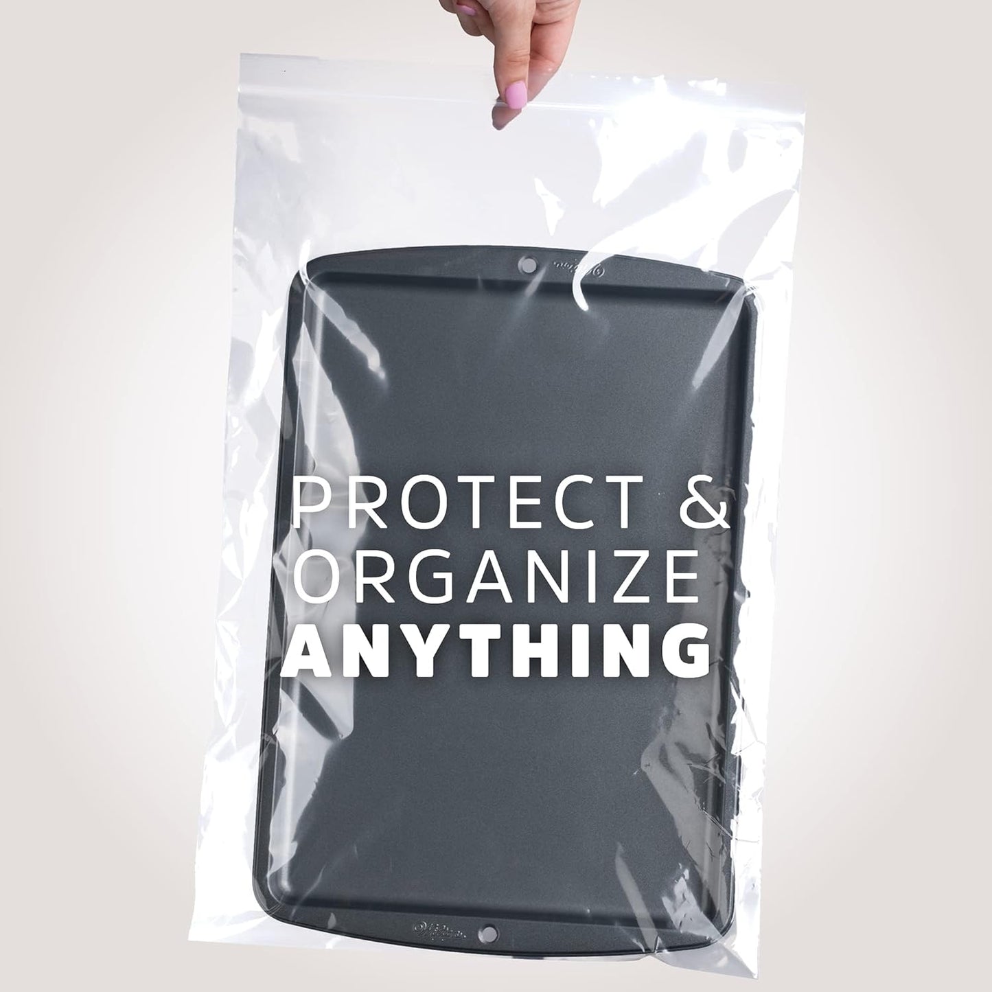 GPI PACK of 200, 2 Gallon, 13" x 15", CLEAR PLASTIC RECLOSABLE ZIP BAGS - Bulk 2 mil, Large, Strong & Durable Poly Baggies with Resealable Zip Top Lock for Travel, Storage, Packaging & Shipping.