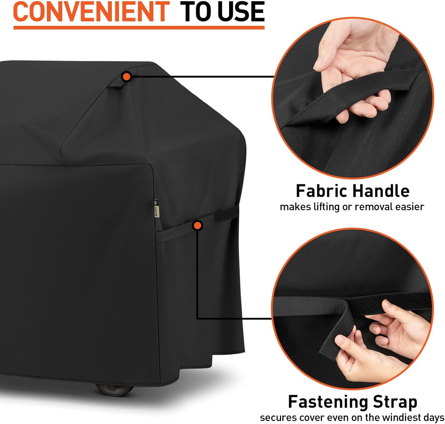 BBQ Grill Cover 55 Inch, Heavy Duty Waterproof Gas Grill Cover Fade Resistant, All Weather Protection Compatible with Weber Charbroil Nexgrill